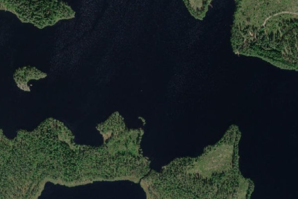Imagem de satélite da zona de Vääräjärvi