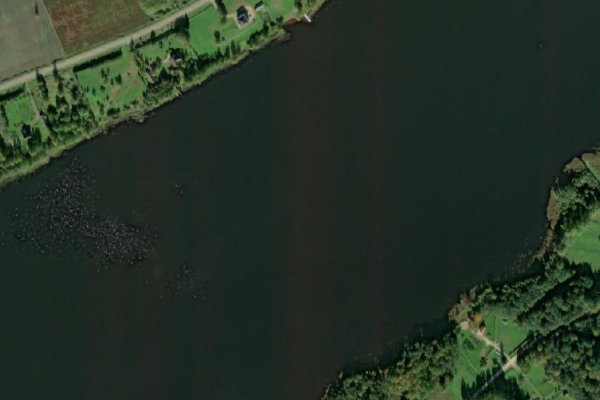 Imagem de satélite da zona de Pērkonu ezers