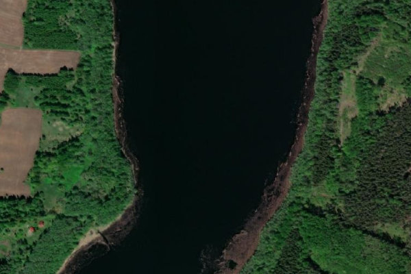 Imagem de satélite da zona de Ušurs