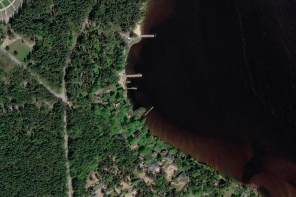 Imagem de satélite da zona de Ķīšezers