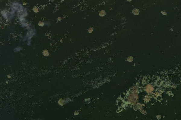 Imagem de satélite da zona de Babītes ezers