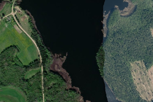 Imagem de satélite da zona de Kategrades ezers