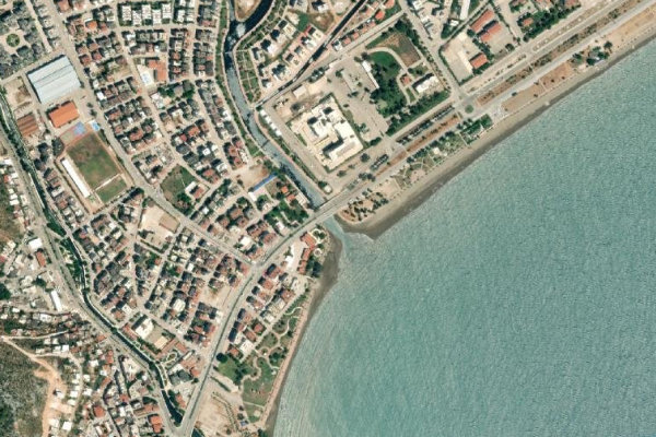 Imagem de satélite da zona de Akçay