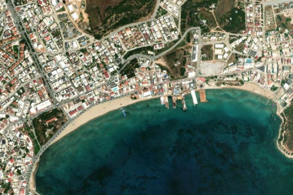 Imagem de satélite da zona de Altınkum