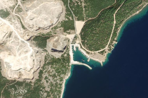 Imagem de satélite da zona de İbrice Limanı Dış Kıyısı