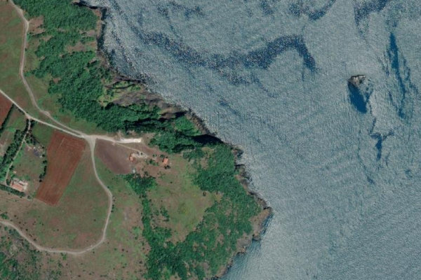 Imagem de satélite da zona de Boztepe Burnu