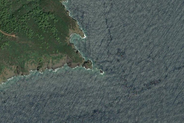 Imagem de satélite da zona de Ákra Palioúri