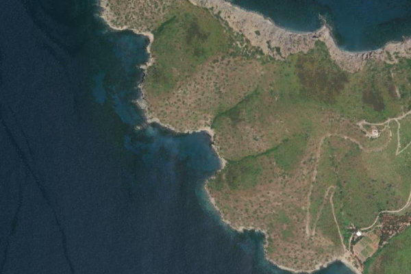 Imagem de satélite da zona de Tselepís