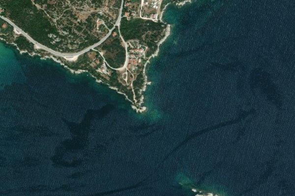 Imagem de satélite da zona de Vrachos Chténi