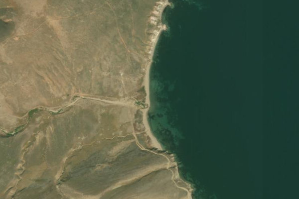 Imagem de satélite da zona de Wilkinson Beach