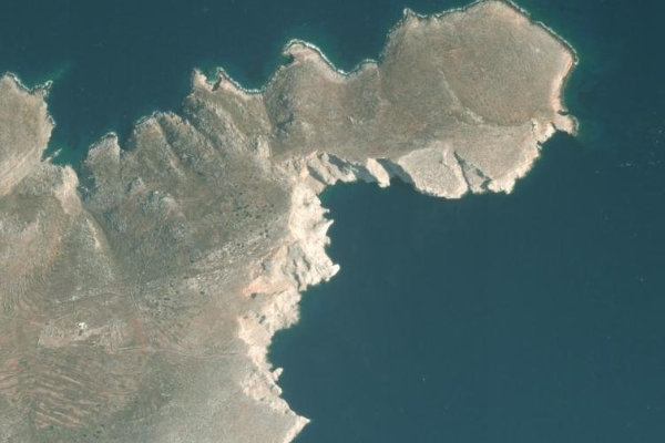 Imagem de satélite da zona de Ormískos Zogkoú