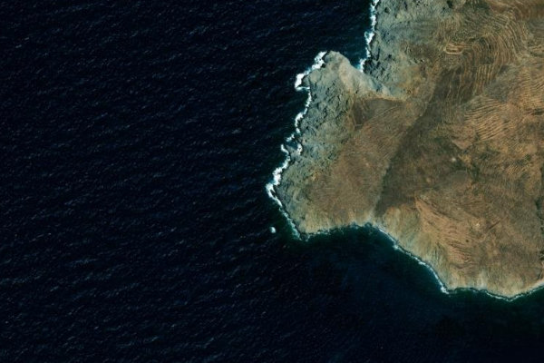 Imagem de satélite da zona de Ákra Poúnta