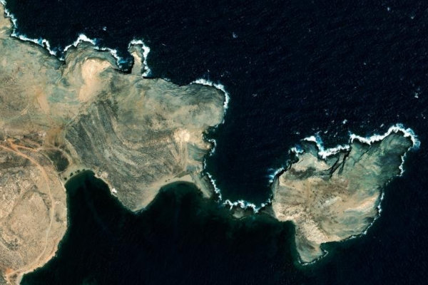 Imagem de satélite da zona de Diapória