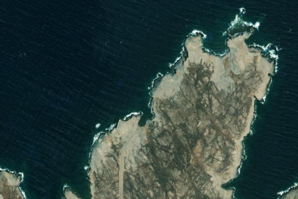 Imagem de satélite da zona de Díavlos Tínou-Ándrou