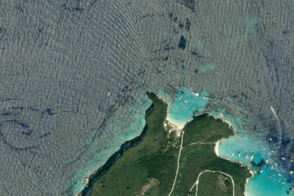 Imagem de satélite da zona de Ákra Katovríka