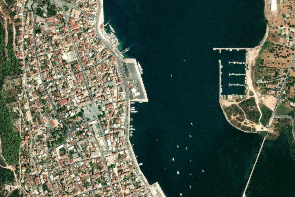 Imagem de satélite da zona de Argostoli