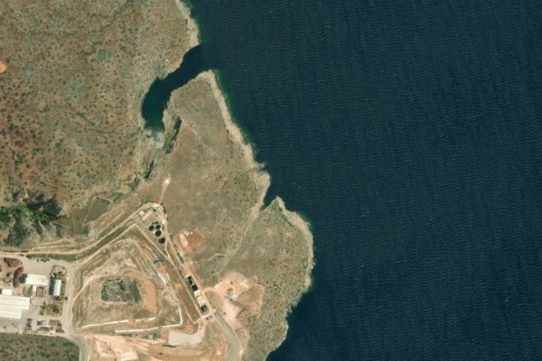 Imagem de satélite da zona de Seïtán Limáni