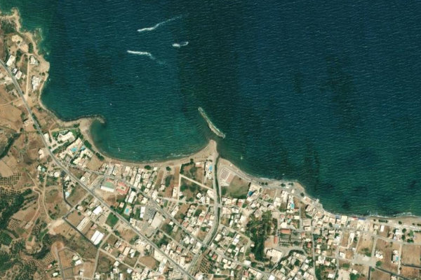 Imagem de satélite da zona de Pláka