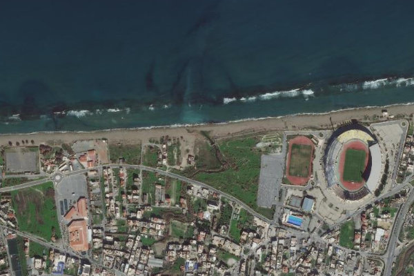 Imagem de satélite da zona de Xeropótamos