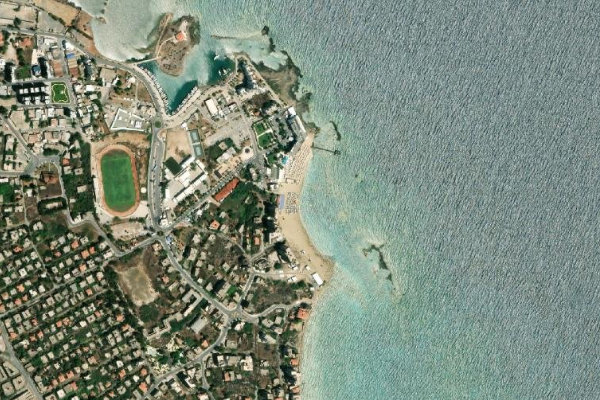 Imagem de satélite da zona de Palm beach